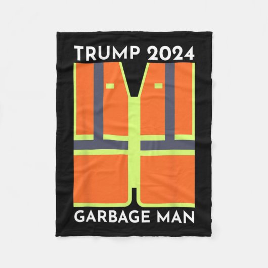 Trump 2024 Garbage Man Funny Garbage Patriots Supp Fleece Deken (Voorkant)
