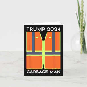 Trump 2024 Garbage Man Funny Garbage Patriots Supp Kaart