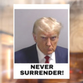 Trump 2024 geeft zich nooit over raamsticker (Vel 2)