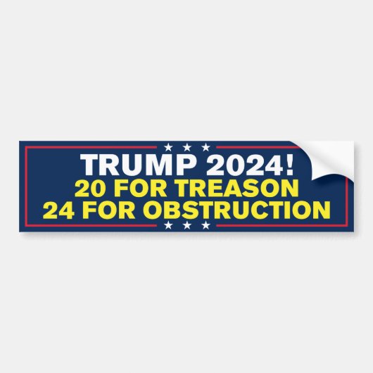 Trump 2024 Gevangenis tegen Trump Bumpersticker (Voorkant)