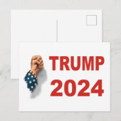 Trump 2024 gevecht briefkaart (Voorkant / Achterkant)