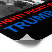 Trump 2024 gevecht Donald Trump Fist Pum Poster (Hoek)