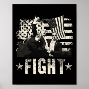 Trump 2024 gevecht Donald Trump Fist Pum Poster