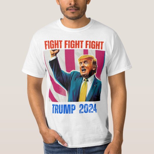 TRUMP 2024 GEVECHT T-SHIRT (Voorkant)