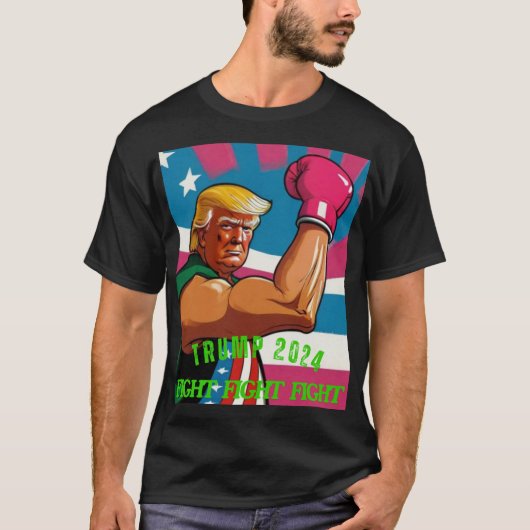 TRUMP 2024 GEVECHT T-SHIRT (Voorkant)