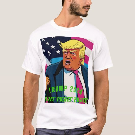 TRUMP 2024 GEVECHT T-SHIRT (Voorkant)