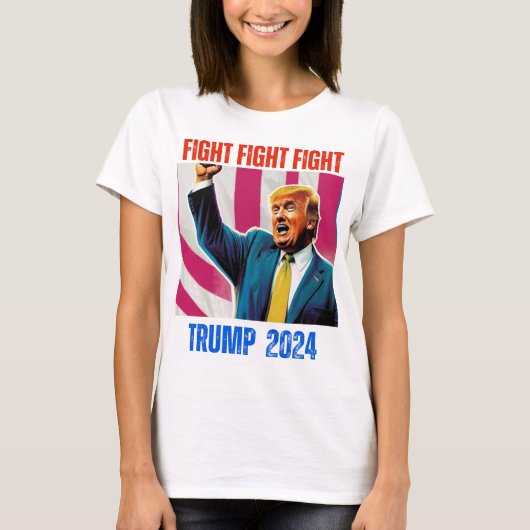 TRUMP 2024 GEVECHT T-SHIRT (Voorkant)