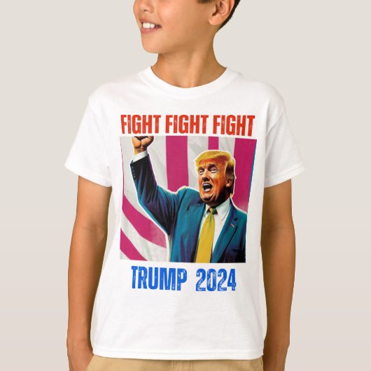 TRUMP 2024 GEVECHT T-SHIRT (Voorkant)