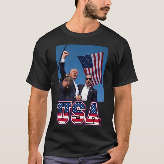 Trump 2024 gevecht t-shirt (Voorkant)