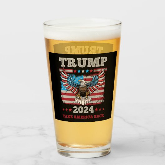 Trump 2024 glas (Voorkant gevuld)