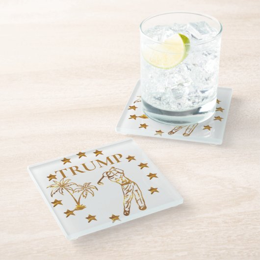 TRUMP 2024 GLAZEN ONDERZETTER (Schuin)