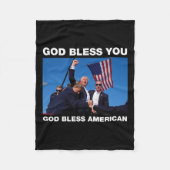 Trump 2024 God zegene u - God zegene Amerika Fleece Deken (Voorkant)