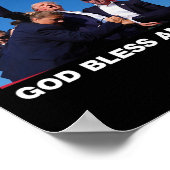 Trump 2024 God zegene u - God zegene Amerika Poster (Hoek)