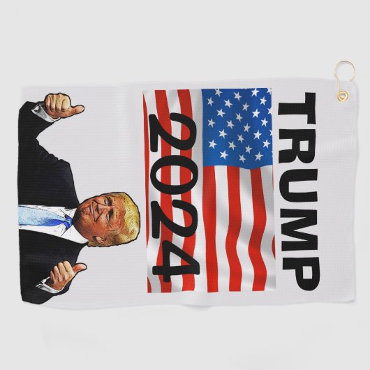 TRUMP 2024 GOLFHANDDOEK PATRIOTTISCH (Horizontaal)