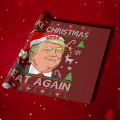 Trump 2024 Grappig Maak Kerstmis weer groot Lelijk Cadeaupapier