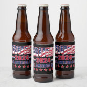 Trump 2024 Haal Amerika terug Bier Etiket (Flessen)