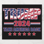 Trump 2024 Haal Amerika terug Bier Etiket (Enkel label)