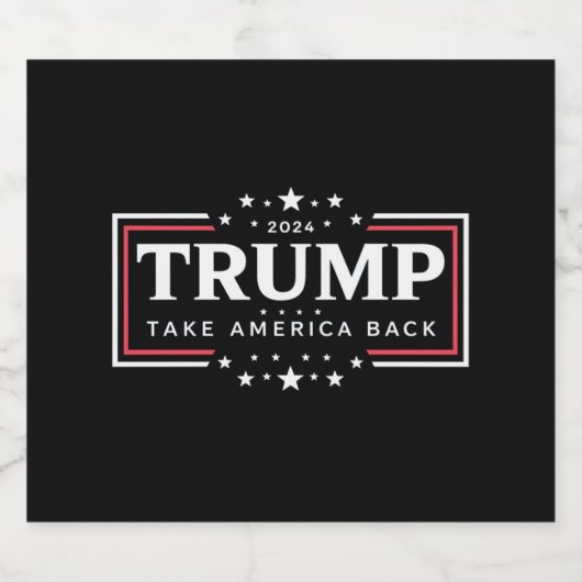 Trump 2024 Haal Amerika terug Bier Etiket (Enkel label)