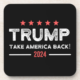 Trump 2024 Haal Amerika terug Bier Onderzetter