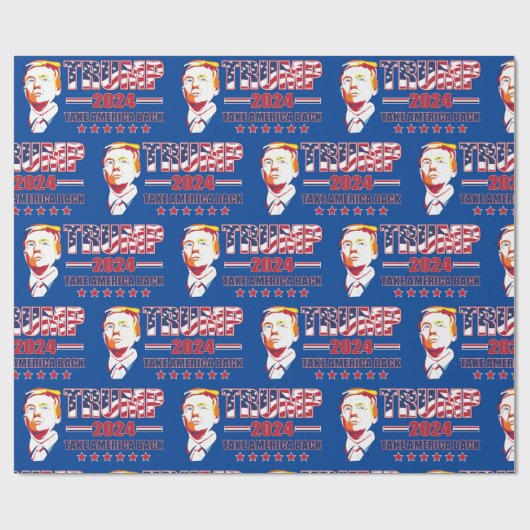 Trump 2024 Haal Amerika terug Cadeaupapier (Vlak)