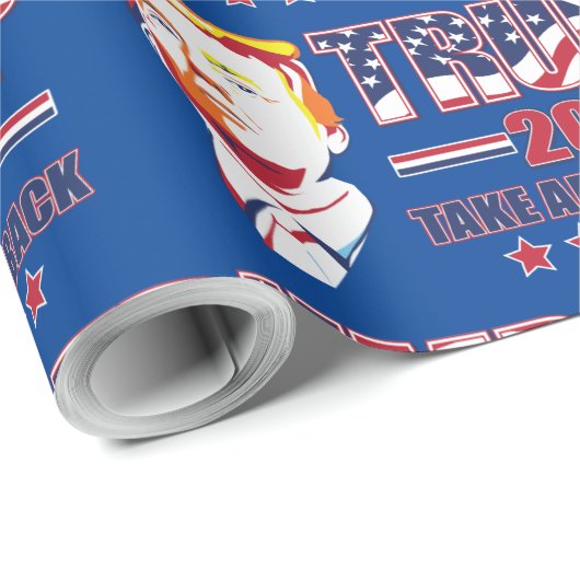 Trump 2024 Haal Amerika terug Cadeaupapier (Rol Hoek)