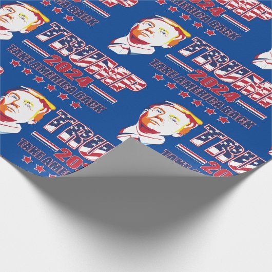 Trump 2024 Haal Amerika terug Cadeaupapier (Hoek)