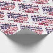 Trump 2024 Haal Amerika terug Cadeaupapier (Hoek)