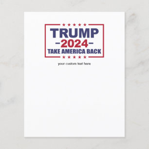 Trump 2024 Haal Amerika terug Flyer