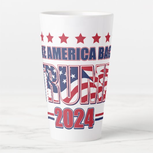 Trump 2024 Haal Amerika terug Latte Mok (Voorkant)