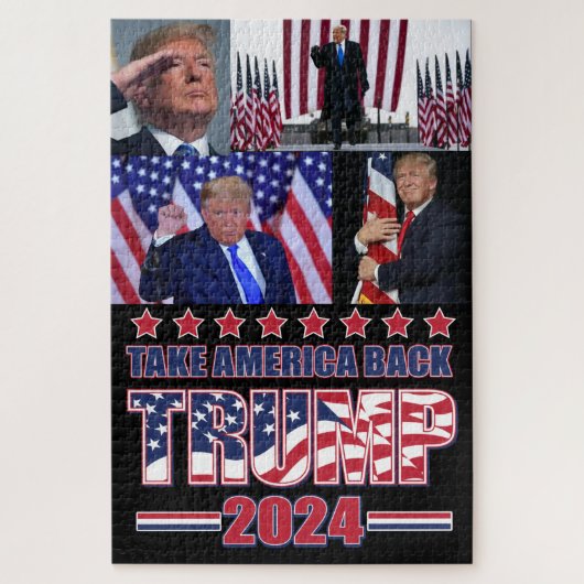 Trump 2024 Haal Amerika terug Legpuzzel (Verticaal)