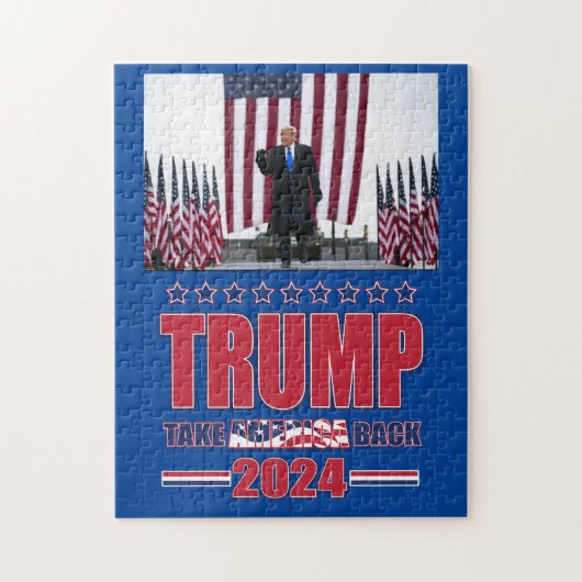 Trump 2024 Haal Amerika terug Legpuzzel (Verticaal)