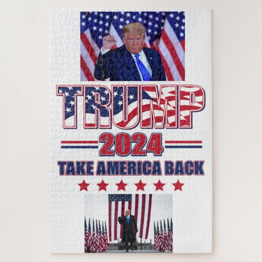 Trump 2024 Haal Amerika terug Legpuzzel (Verticaal)