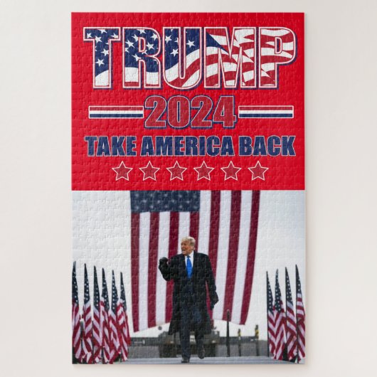 Trump 2024 Haal Amerika terug Legpuzzel (Verticaal)
