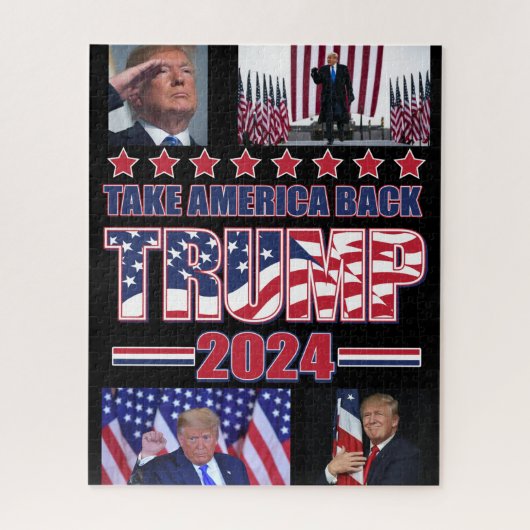 Trump 2024 Haal Amerika terug Legpuzzel (Verticaal)