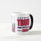 Trump 2024 Haal Amerika terug Magische Mok (Voorkant rechts)