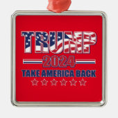 Trump 2024 Haal Amerika terug Metalen Ornament (Voorkant)