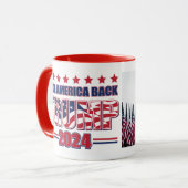 Trump 2024 Haal Amerika terug Mok (Voorkant links)