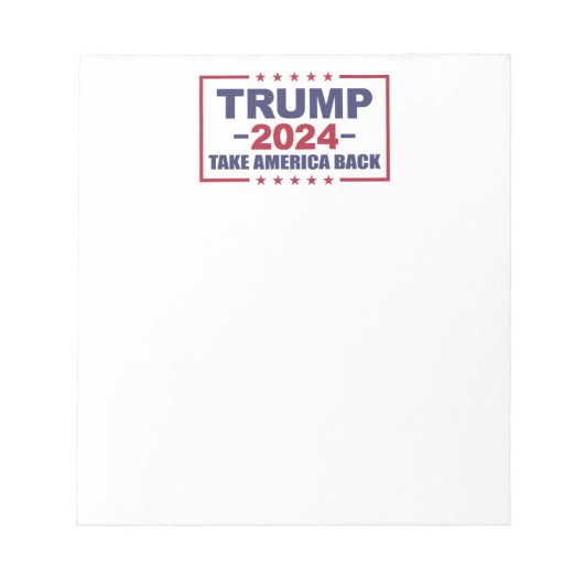 Trump 2024 Haal Amerika terug Notitieblok (Voorkant)