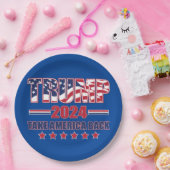 Trump 2024 Haal Amerika terug Papieren Bordje (Feest)