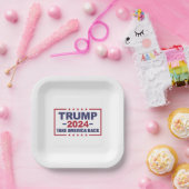 Trump 2024 Haal Amerika terug Papieren Bordje (Feest)