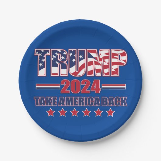 Trump 2024 Haal Amerika terug Papieren Bordje (Voorkant)