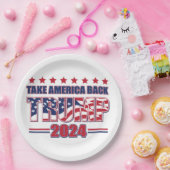 Trump 2024 Haal Amerika terug Papieren Bordje (Feest)