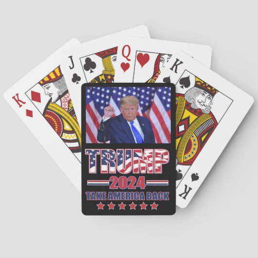 Trump 2024 Haal Amerika terug Pokerkaarten (Achterkant)