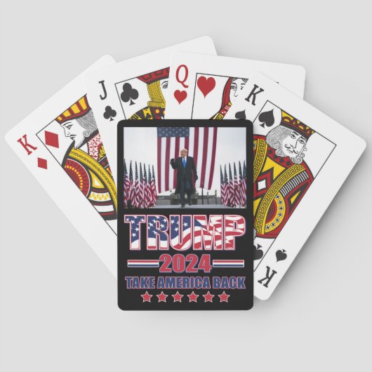 Trump 2024 Haal Amerika terug Pokerkaarten (Achterkant)
