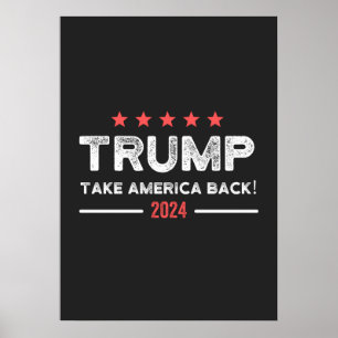 Trump 2024 Haal Amerika terug Poster