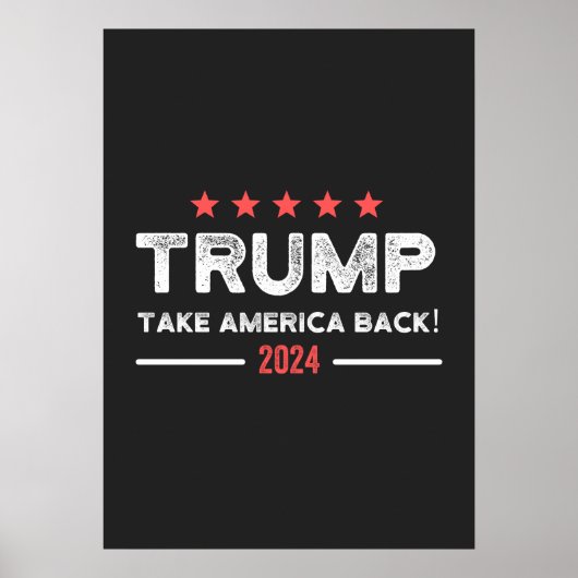 Trump 2024 Haal Amerika terug Poster (Voorkant)