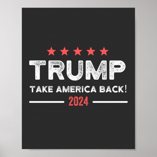 Trump 2024 Haal Amerika terug Poster (Voorkant)