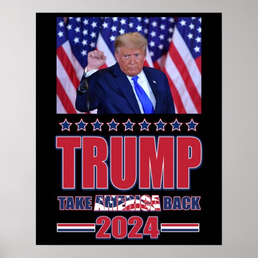 Trump 2024 Haal Amerika terug Poster (Voorkant)