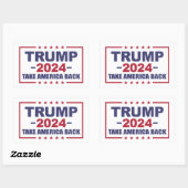 Trump 2024 Haal Amerika terug Rechthoekige Sticker (Vel)