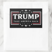 Trump 2024 Haal Amerika terug Rechthoekige Sticker (Tas)